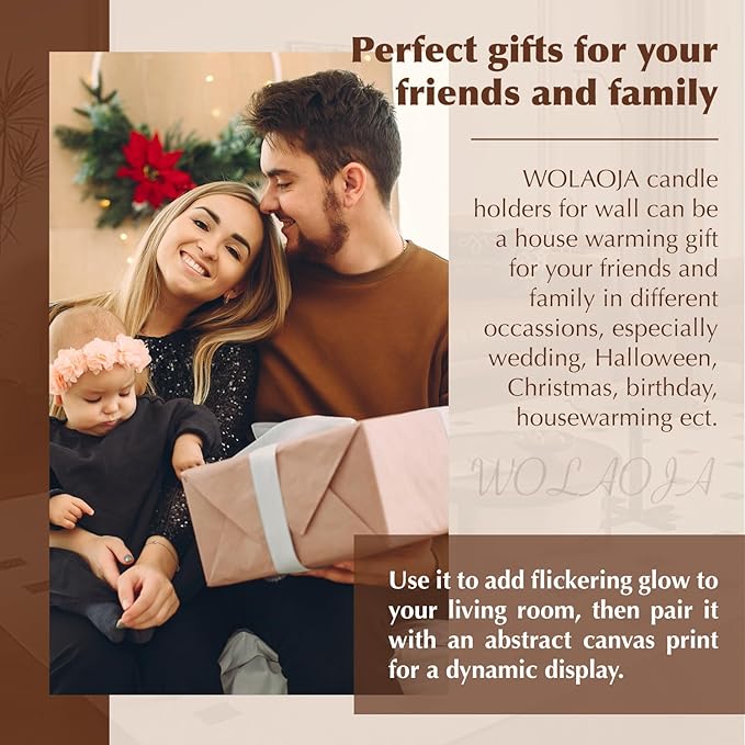 Metal Wall Candle Sconce Holder Set of 2 Wall Mount Candle Holder Pillar Holder Black Modern Wall Candle Sconces Hanging for Living Room Farmhouse Fireplace Wedding