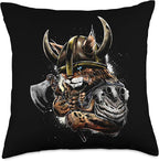 Viking Cat Scandinavian Norse Mythology Throw Pillow