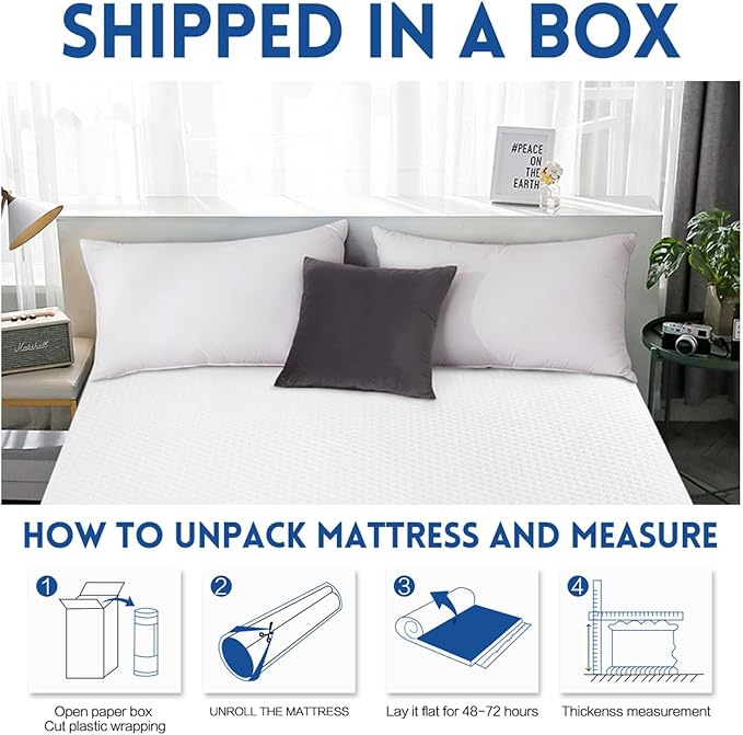 EDILLY 3 Inch Cooling Gel Memory Foam Mattress Topper Twin Size,with Removable & Washable Bamboo Cover,Soft Breathable Mattress Pad,Bed Topper for Back Pain Relief (38x75)
