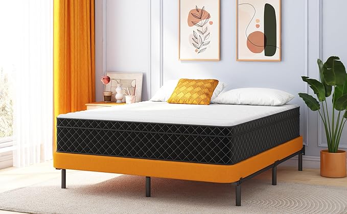 Swbvs California King Mattress 12 Inch Hybrid – Memory Foam & Pocket Springs Bed in a Box, Medium Firm, Cooling Comfort & Pressure Relief, 120-Night Trial
