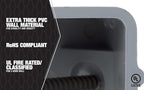 Southwire Device Box, Two Gang | Depth Adjustable | Heavy Duty 42lb | Gray | Pack of 2