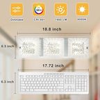 Crystal Flush Mount Ceiling Light Long Kitchen Lighting Fixtures Ceiling Rectangular Crystal Ceiling Light Fixture for Entryway, Foyer, Hallway, Bathroom, Brush Nickle 18 Inch, 18W Dimmable