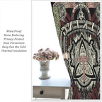 Viking Curtains Nordic Mythology Rune Weapon Antique Viking Pirate Crow Art Pattern Printed Curtains Bedroom Living Room Decoration Blackout Curtains W63 * L63 Inch