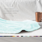 Exclusivo Mezcla Plush Fuzzy Fleece Throw Blanket Extra Large, Super Soft, Fluffy and Warm Blankets for Couch, Bed, Suitable for All Seasons (50x70 Inches, Mint Green)