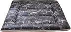 MAXYOYO Black Marble Printed Japanese Futon Floor Mattress, Thicken Sleeping Pad, Roll Up Camping Bed, Folding Couch Topper for Guests, Queen Size