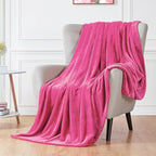 Walensee Fleece Blanket Plush Throw Fuzzy Lightweight (Queen Size 90x90 Hot Pink) Super Soft Microfiber Flannel Blankets for Couch, Bed, Sofa Ultra Luxurious Warm and Cozy for All Seasons
