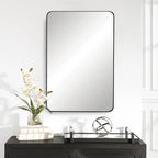 CULER Black Bathroom Wall Mirror,24 x 36 Inch Rectangle Vanity Modern Tempered Glass Mirror for Bedroom,Living Room,Entryway (24x36 Inch, Black)