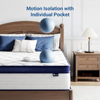 Avenco Full Mattress, 12 inch Full Size Mattress with Smarts™ Coil Individual Pocket Spring for Silent Sleep and Strong Edge Support, CertiPUR-US Certified Mattresses in a Box