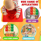 Geiserailie 9 Pcs Christmas Sensory Wall Mirror Acrylic Bubble Mirror Toys for Classroom Calming Corner Items - Sensory Room Have Visual, Tactile Stimulation (10 x 10 Inch,Red,Yellow,Green)