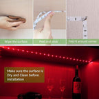LED Strip Lights Battery Powered, 24 Keys Remote Control Light Strip for Parties, DIY Indoor Decoration, 6.56ft/2m