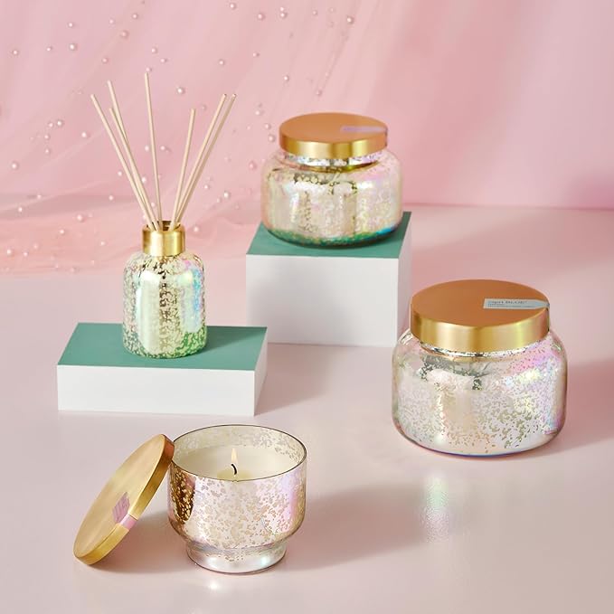 Capri Blue Reed Diffuser - Reed Diffuser Set Includes Scented Oil, Sticks, and Mercury Iridescent Glass Bottle - Home Decor Room Fresheners - Havana Vanilla (5.7 fl oz)