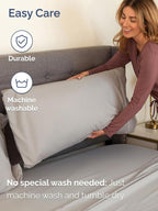 Extra Deep King Sheet Set - 6 Piece Breathable & Cooling Sheets - Hotel Luxury Bed Sheets Set - Easy & Secure Fit - Soft, Wrinkle Free & Comfy Sheets Set - Light Grey Sheet Set with Extra Deep Pockets