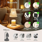 Marycele Candle Warmer with Timer, Vintage Amber Nightstand Candle Warming Lamp for Home Room Decor, Dimmable Wax Warmer for Jar Candles, Wedding Registry Gifts for Women Couples 2025