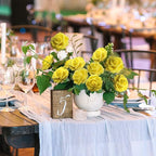 JOYLEX Artificial Flowers Realistic Roses, 50pcs Real Looking Fake Roses with Stem for DIY Wedding Bouquets Centerpieces Bridal Shower Party Home Romantic Decorations (Yellow)
