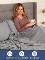 Extra Deep Queen Sheet Set - 6 Piece Breathable and Cooling Sheets - Hotel Luxury Bed Sheets Set - Easy Fit - Soft, Wrinkle Free and Comfy Sheets Set - Heathered Grey Sheet Set with Extra Deep Pockets