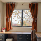 Lazzzy Velvet Blackout Curtains Thermal Insulated Room Window Drapes Super Soft Luxury Curtains for Living Room Bedroom Rod Pocket 2 Panels, Burnt Orange, 52" W x 72" L