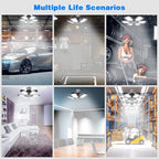 LED Garage Light - 160W LED Garage Ceiling Lights 16000LM Super Bright Garage Lighting with 6 Deformable Panels E26/E27 Screw in Led Shop Lights for Basement Workshop Warehouse Attic