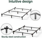 ZINUS 7 Inch Compack® Metal Bed Frame, Support Bed Frame for Box Spring and Mattress Set, Black, King