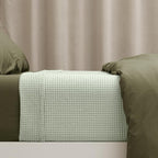 PHF 100% Cotton Waffle Weave Blanket Queen Size for Bed,Snag Proof Lightweight Breathable Moisture-Wicking Throw for Couch,Great for Layering in Cold Weather,Machine Washable, Home Decor-Sage Green