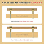 Wooden Drawer Pulls,10-Pack Beech Wood Drawer Handles Knobs,Suitable for Kitchen, Living Room, Bedroom, Bathroom and Other Scenes,Gold