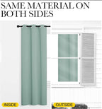 NICETOWN Small Window Curtains for Bedroom, Seafoam Green Window Treatment Thermal Insulated Solid Grommet Room Darkening Drapes for Kitchen Home Office (Set of 2, W42'' by L63'' Each Panel)