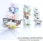 Butterfly Wall Decor 24/48 PCS, 3D Butterflies Stickers for Party Decorations with Magnets (White, 48)