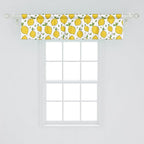 Ambesonne Lemons Window Valance, Continuous Citrus Fruits Leaves Refreshing Cartoon Pattern, Curtain Valance for Kitchen Bedroom Decor with Rod Pocket, 54" X 12", Lime Green Earth Yellow