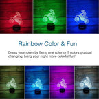 Motocross 3D Lamp Gift with Remote, Dirt Bike Decor Toys for Boys Girls Room, 7 Colors Changing Nightlight Bedside for Kids Baby