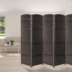 Sorbus 6 Panel Room Divider 6 ft. Tall - Privacy Screen, Extra Wide Double Hinged Panels, Diamond Double-Weaved, Partition Room Dividers and Folding Privacy Screens, Wall Divider for Room Separation