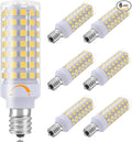 TAIYALOO E12 LED Bulb Dimmable C7 Bulb Equivalent to E12 Halogen Bulb 60W, Natural White 4000K, T6 Small Base, 120V 7W 630LM E12 LED Candelabra Bulbs for Ceiling Fan, Chandelier Light, 6 Pack