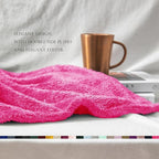 Exclusivo Mezcla Plush Fuzzy Fleece Bed Blanket Queen Size, Super Soft, Fluffy and Warm Blankets Suitable for All Seasons (Hot Pink, 90x90 Inches)