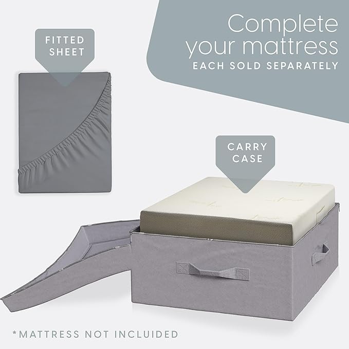 Milliard Carry Case for the Tri Folding Mattress Space Saver Single Size (75" x 25" x 4") (Mattress NOT Included)