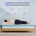 ONENICE 6 Inch Full Size Mattress in a Box, Cooling Gel Memory Foam Mattress, Removable Pillowtop with 3D Snow Down Alternative Filling, CertiPUR-US Certified, Fiberglass-Free, Pressure Relief