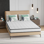 PayLessHere | 6 Inch Full Mattress | Medium Firm Hybrid Mattress | White | with High-Density Foam and Breathable Cover | Pocket Spring Design, Pressure Relief | Bed in a Box, CertiPUR-US Certified