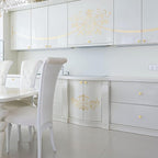 Ravinte 10 Pack Crystal Drawer Knobs - Glass Cabinet Knobs, Diamond Shaped, 30 mm with Gold Base
