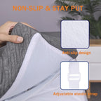VALUXE 3 Inch Gel Memory Foam Mattress Topper Twin XL Size High Density Cooling Pad Pressure Relief Bed Topper Grey (with Removable & Washable Bamboo Cover)