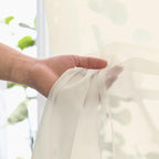 OVZME Cream Sheer Curtains 54 Inches Long 2 Panels - Soft Light Filtering Window Sheer Panels for Living Room/Bedroom, Top Dual Rod Pocket, 1 Pair, Each 42Wx54L Inches
