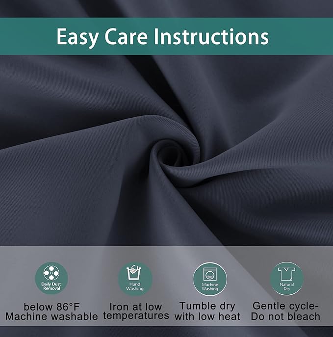BONZER Mix and Match Curtains - 2 Pieces Branch Print Sheer Curtains and 2 Pieces Blackout Curtains for Bedroom Living Room Grommet Window Drapes, 54x95 Inch/Panel, Grey Dark, Set of 4 Panels