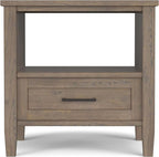 SIMPLIHOME Ela SOLID WOOD 20 inch Wide Rectangle Transitional End Table in Smoky Brown for the Living Room and Bedroom