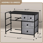 Sorbus Dresser with 8 Drawers - Chest Clothing Organizer Unit with Steel Frame Wood Top Knob Handle Easy Pull Fabric Bins - Large Storage Furniture for Bedroom, Hallway, Living Room, Nursery & Closet