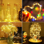 btfarm 3 Pack Fairy Lights Battery Operated 3 Modes, 7ft 20 Led Mini Twinkle Lights, Waterproof Firefly String Lights Bulk Small Silver Wire for Christmas Mason Jars Crafts Wedding Table Centerpiece