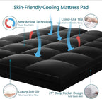 CHOKIT Full Mattress Topper, Extra Thick Pillow Top Mattress Pad for Back Pain Relief, Cooling Bed Topper Mattress Cover with 8-21 Inch Deep Pocket