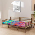 MAXYOYO Bohemian Floor Bed, Japanese Futon Mattress, Narrow Twin Single Bed, Foldable Roll Up Camping Cot for Adults