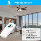 Replacement Remote for Hampton Bay Ceiling Fan Remote Control,with Up Down Light Control Dimmer 3-Speed, for UC7078T CHQ7078T UC7083T CHQ7083T L3H2010FANHD Fan-HD6UDL(Remote Only)