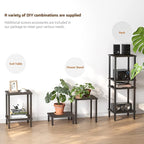 TUTOTAK End Table with Charging Station, Set of 2, Side Table with USB Ports and Outlets, Nightstand, 2-Tier Storage Shelf, Sofa Table for Small Space, Living Room, Bed Room TB01BK041