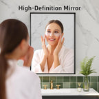 36”x 30” Black Bathroom Mirrors for Over Sink,Metal Framed Rectangle Mirrors, Tempered Glass, Black Wall Decor Mirror for Living Room Farmhouse Bedroom Entryway, (Horizontal/Vertical)