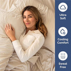 Queen Sheets Set 6 Piece - Includes 4 Pillowcases - Bed Sheets Queen Size - Soft Hotel Luxury Bedding - Cooling, Comfy, Cozy & Breathable - 1 Flat & 1 Fitted & 4 Pillowcases w/ Deep Pockets - Wheat