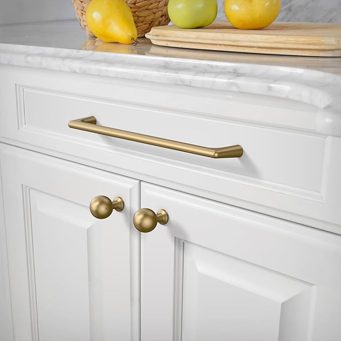 Amerdeco 10 Pack Champagne Bronze Cabinet Pulls 7.5 Inch(192MM) Hole Centers Kitchen Cabinet Handles Hardware Kitchen Handles for Cabinets Cupboard Handles Drawer Pulls ZH0041