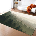 Large Area Rugs 5' x 7' Throw Carpet Floor Cover Nursery Rugs For Children/Kids, Northern World with Coniferous Trees Scandinavian Woodland, Modern Kitchen Mat Runner Rugs For Living Room/Bedroom