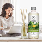 Reed Diffuser Refill Lemongrass - Tea 17.0 Fl Oz - Scented Diffuser - Room Diffuser Refill with Scent - Room Freshener - Home Fragrance - Scented Diffusers - Home Fragrance